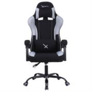 Silla Gamer Xzeal XZ20 Tela Foam Reclinable 140° Base de Metal Piston Clase 3 115Kgs Brazos Fijos Negro-Gris