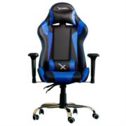 Silla Gamer Xzeal XZ10 Vinil Foam Reclinable 180° Base metal Piston clase 4 150Kgs Brazos4D Negro-Azul