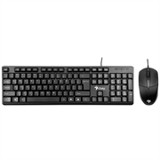 Kit Teclado y Mouse Stylos Tech Alámbrico 105 Teclas Conexión USB Color Negro