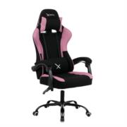 Silla Gamer Xzeal XZ20 Tela Foam Reclinable 140° Base de Metal Piston Clase 3 115Kgs Brazos Fijos Negro-Rosa