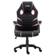 Silla Gamer Xzeal XST50 Tela Foam Base de plastico Piston clase 3 115 Kgs Brazos fijos Negro-Rosa