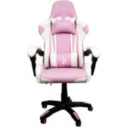 Silla Stylos Gamer Brazo Ajustable Color Blanco-Rosa