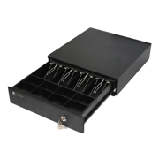 Cajon De Dinero Hostech HT-300 4 Billetes 8 Monedas Cable RJ11 Metalico con microswitch Negro