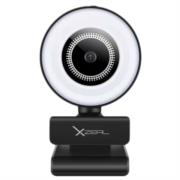 Cámara Web Xzeal XZ300 FHD 1920x1080 Micrófono Tripie Color Negro
