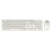 Kit Inalambrico 2 en 1 Stylos Teclado 100% Membrana 105 Teclas Mouse 1600 Dpi 2 Botones Blanco