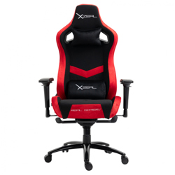 Silla Gamer Xzeal XZ50 Tela FoamMecanismo Rana Reclinable 180° Base de Metal Piston clase 4 150 Kg Brazos 4D Roja