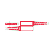 Brazalete Zebra LaserBand2 Advanced Adulto Rojo Papel/PET 8.5x11in Adhesivo Perforado 1000 hojas/caja
