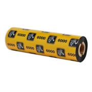 Cinta de cera ZEBRA 110mmx70m (433pulg x 229pies) 6000Estandar nucleo de 12mm (05pulg) Caja con 48pzs