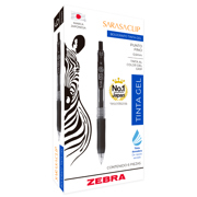 Bolígrafo Zebra Sarasa Retráctil Punto Fino 0.5mm Tinta Gel Color Rojo C/6 Pzas