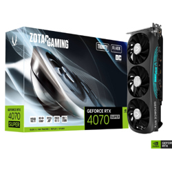 TARJETA DE VIDEO ZOTAC (ZT-D40720J-10P)RTX 4070 SUPER TRNTY OC 12G DDR6 192 BIT 16PCI HDMI 3DP 3F